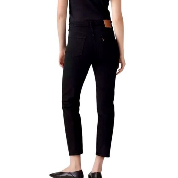 Levi’s 501 Original Cropped Jeans in Dark Black Women’s 24/28 - Picture 8 of 14